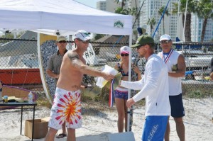 Brandon Rahe receiving award